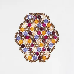  - Brooch Oval Malvina -  - Laiton bronze